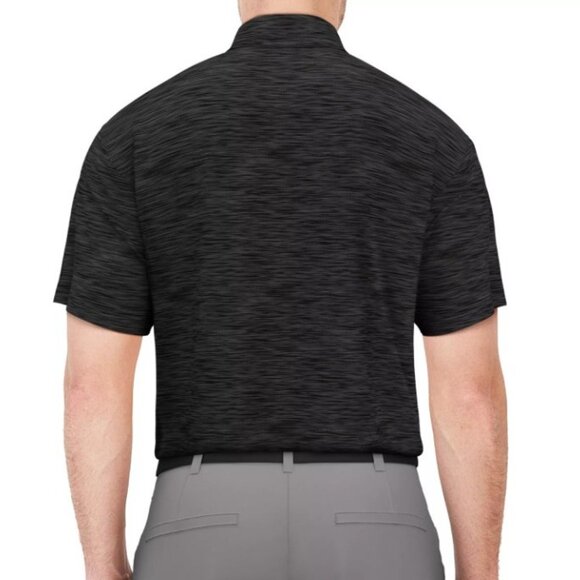 NWT PGA TOUR Men's Airflux Golf Polo Shirt DARK GRAY Heather sz XL Short Sleeve - Picture 2 of 3